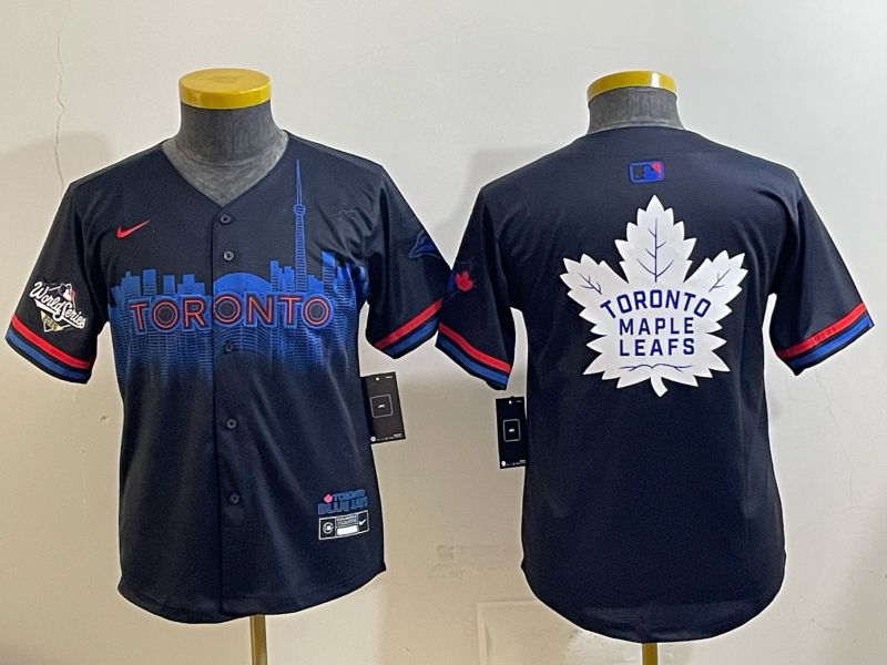 Youth 2025 Toronto Blue Jays Blank black Joint Name Nike MLB Jersey 09->youth mlb jersey->Youth Jersey